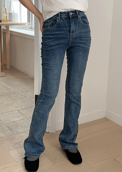 [예술핏💚S~L] 세련부츠컷 기모 데님팬츠 여자청바지 하이웨스트 슬림핏 다리길어보이는 청바지