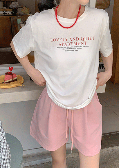 [여름신상✨기본템] [당일발송] 올데이트 레터링 반팔티셔츠 여자여름반팔티셔츠 배색 프린팅 프린트 기본반팔 면티 신축성좋은 피크닉룩 개강룩